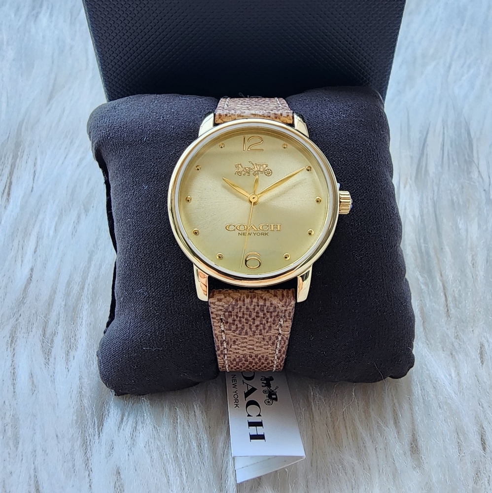 Coach Gold and Brown Women's Watch